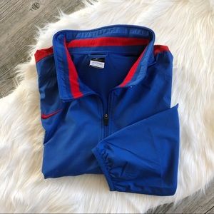 NIKE Blue and Red Storm-Fit Windbreaker Jacket